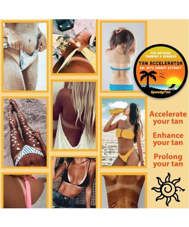 Premium Tan Accelerator Gel + Tanning Oil + Aloe Vera - For Sunbed Use & Natural Tanning - Natural Tanning Accelerator With Carrot Tanning Oil - UK Based Brand 90 ml (Pack of 1) Tan Accelerator Gel + Tanning Oil + Aloe Vera - Buy Online on GoSupps.com