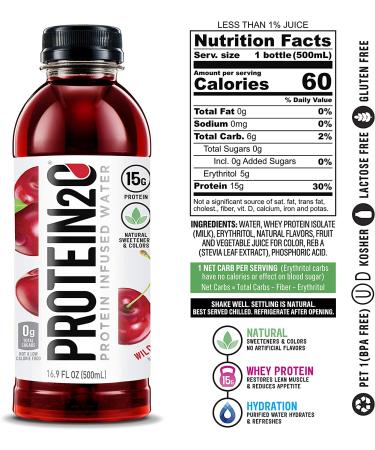 Protein2o 15g Whey Protein Infused Water, Variety Pack, 16.9 oz Bottle (Pack of 12) - Buy Online on GoSupps.com