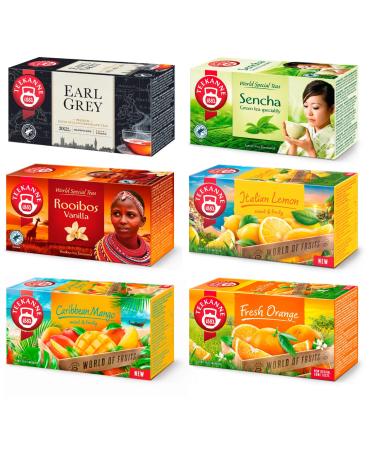 Th i re m lange de th de pays : Earl Grey Sencha chinois Rooibos africain citron italien mangue des Cara bes orange espagnole (cadeau d cond)