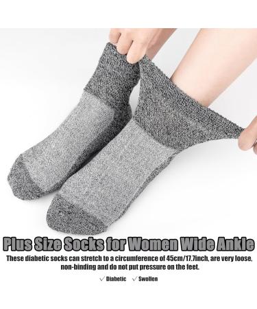 Moyel Women's Diabetic Socks - 8 Pairs Low Cut Bamboo Viscose Seamless Cushioned Non-Binding Wide Ankle Socks for Comfort - Buy Online on GoSupps.com