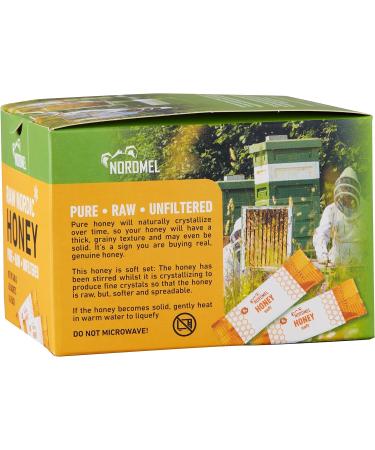 Nordmel Honey Sachets Box of 60-8g Per Sachet - Pure Natural Soft Honey -Unpasteurised Unfiltered Crystallized Natural Honey - Buy Online on GoSupps.com