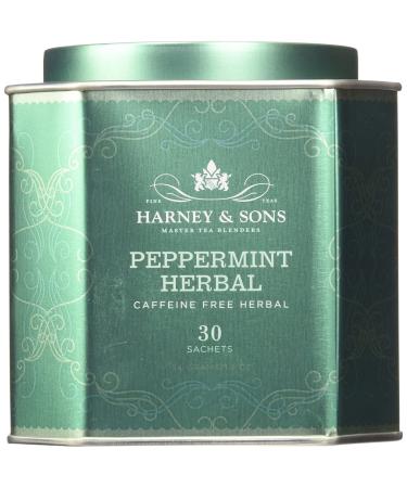 Harney & Sons Peppermint Herbal Tea - Caffeine-Free 30 Sachets (1.9 oz) - Buy Online on GoSupps.com