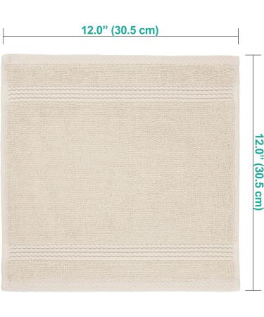East'N Blue Lara Turkish Cotton Washcloths - Quick Dry, Extra Soft & Absorbent - 4 Pack Set (Beige) - Buy Online on GoSupps.com
