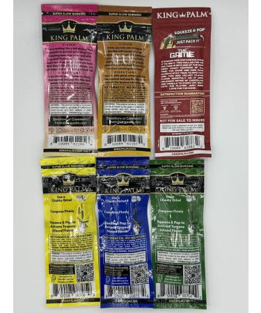 King Palm Mini Rolls Bundle with We Roll With It Tube(2 rolls per pack 12 total) Pink Lemonade Honey Mango Red Velvet Banana Cream Berry Watermelon - Buy Online on GoSupps.com