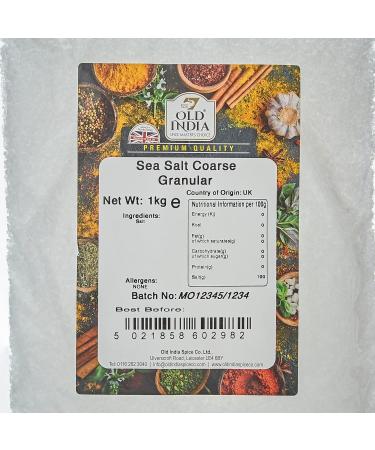Old India Sea Salt Coarse Granular 1kg - Pure and Natural Salt for Cooking and Seasoning - Buy Online on GoSupps.com