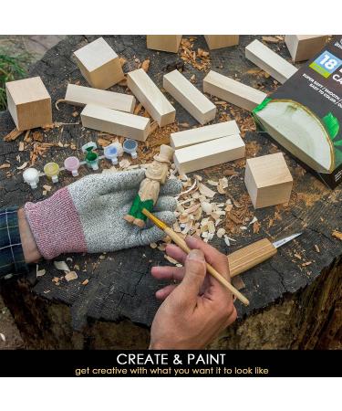 BeaverCraft 18pcs Basswood Carving Blocks - Whittling Wood Kit for Wood Carving and Whittling Set - Buy Online on GoSupps.com
