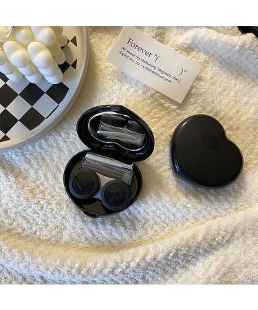 Komociya 2x Cardiac Contact Lens Containers with Mirrors - Portable Travel Kit with Cleaner Solution Tweezers & Remover - Violet - Buy Online on GoSupps.com