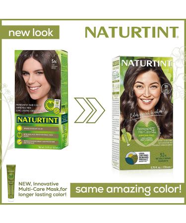 Naturtint Permanent Hair Color 5N Light Chestnut Brown (Pack of 6) - Ammonia Free, Vegan, Cruelty Free with up to 100% Gray Coverage - Long Lasting Results - 6 Pack, 1 Count - Buy Online on GoSupps.com