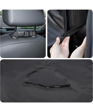 Heveer Car Backrest Protection Mat - 2-Piece Black Seat Protector with 2 Main Pockets for Front Seats - Ideal for International Shipping - Buy Online on GoSupps.com