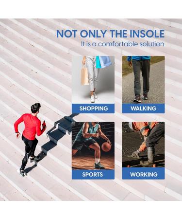 DuetCloud Gel Insoles for Arch Support - Comfortable & Flexible Orthotics for Men & Women - Fit Size 8-13 - Reduces Plantar Fasciitis - Buy Online on GoSupps.com