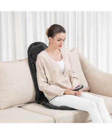 Snailax Vibration Massage Seat Cushion with Heat - 6 Motors, 2 Heat Levels - Chair Massager for Home Office Use (Black) - Buy Online on GoSupps.com