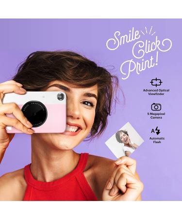 KODAK Printomatic Digital Instant Print Camera - Pink | Full Color Prints On ZINK 2x3 Sticky-Backed Photo Paper | Capture & Print Memories Instantly - Buy Online on GoSupps.com