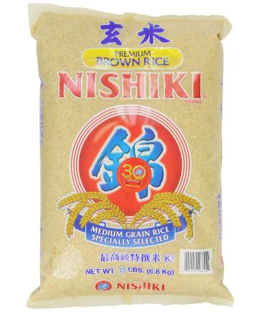 Nishiki Premium Brown Rice, 15-Pounds Bag 15 Pound (Pack of 1)