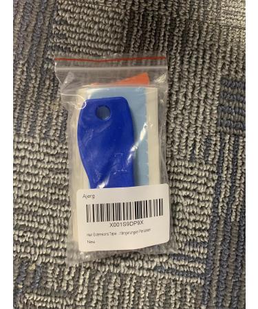 Ajerg Hair Extensions Tape Kit - 1220-Piece Double Adhesive Replacement Tape for Tape-in Hair Extensions | Includes Plastic Scrap & Blades - Buy Online on GoSupps.com