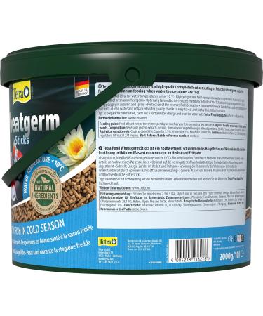 Tetra Pond Wheaterm Sticks - Fiber-Rich Fish Feed for All Pond Fish | Ideal for Cool Water - 10L Bucket - Buy Online on GoSupps.com