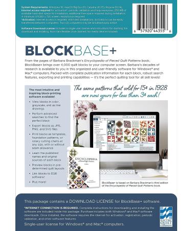 Electric Quilt Software BLOCKBASE  for Mac and Windows - Buy Online on GoSupps.com