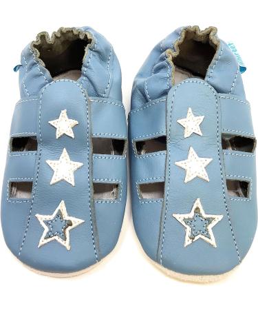 MiniFeet Premium Soft Leather Baby Shoes - 5 for the Price of 4! Blue Sandal for Toddlers 0-6 Months to 4-5 Years - Buy Online on GoSupps.com