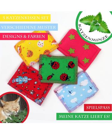 Joli Moulin Premium Cat Mint Toys - Eco-Friendly Catnip Cuddle Scent Pillows | Oeko-Tex 100 | 5 Pieces for Happy Cats - Buy Online on GoSupps.com