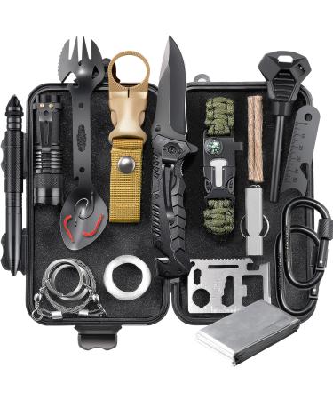 EILIKS Survival Gear, Emergency Survival Kit and Equipment, Gifts for Men Dad Husband Women Him Valentines Day, Christmas Stocking Stuffers, Hiking Hunting Birthday Ideas for Boy, Camping Accessories 23 in 1 - Buy Online on GoSupps.com