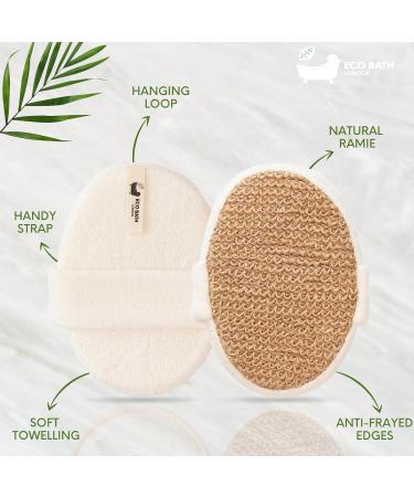 Natural Ramie Bath Scrubber - 100% Exfoliating Body Sponge for Smooth Skin | Premium Spa Experience for Men & Women - Shop Now - Buy Online on GoSupps.com