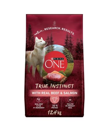 Purina ONE True Instinct High Protein Dry Dog Food Beef & Salmon - 12.4 kg Bag 12.4 kg (Pack of 1) Dry Dog Food