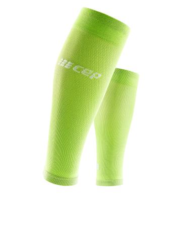 CEP - ULTRALIGHT COMPRESSION CALF SLEEVES for men | Calf sleeves with compression XL Ultralight - Flash green/black