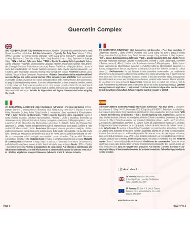 Quercetine Complex | 120 G lules Vegan | Compl ment Alimentaire Avec Querc tine Bromelaine Vitamine C | Dose lev e | Quercetin Bromelain Vitamin C | par Horbaach - Buy Online on GoSupps.com