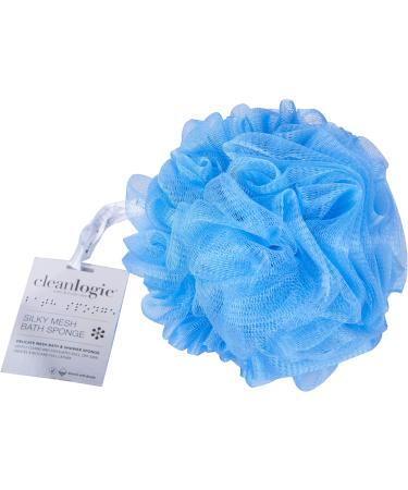 Clean Logic Bath and Body Silky-Soft Mesh Sponge 70 Grams Assorted Colors (Pack of 6)