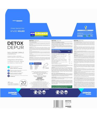 Detox Depur Syrup 200ml - Liver & Intestine Support with Milk Thistle Artichoke & More - Gluten-Free & Vegan - J.Armor Pharma - Buy Online on GoSupps.com