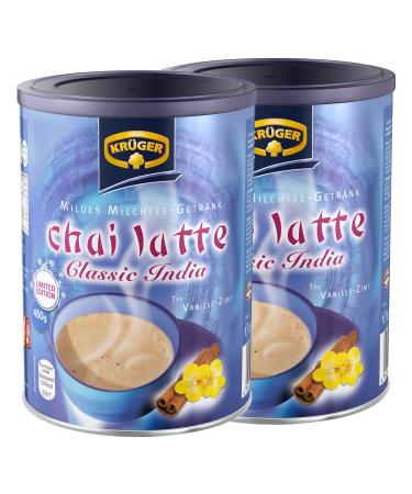 Kr ger Chai Latte Classic India Vanilla-Cinnamon milk tea tea powder instant tea 2 x can 8971 450 g (pack of 2)