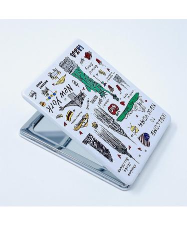 Girls & Women Fashion Elegant New York Souvenir Rectangle Travel Mirror Hand Mirror Cosmetic Makeup Compact Mirror (JMR-270804M) - Buy Online on GoSupps.com