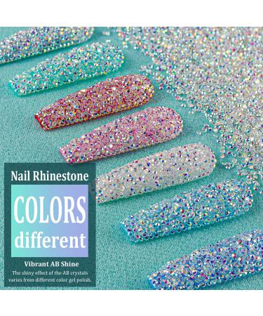 5000PCS 1.2mm Mini AB Glass Crystals for Nail Art - Iridescent, Long Lasting Shine - By BELLEBOOST - Buy Online on GoSupps.com