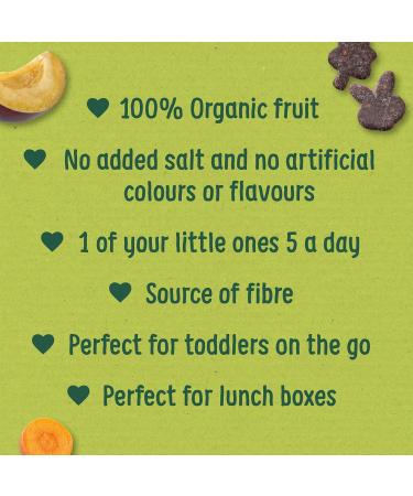 Organix Fruity Pic-Nix Dried Plum & Carrot Toddler Fruit Snack 12+ Months Multipack 4 x 17 g (Pack of 4) - Buy Online on GoSupps.com