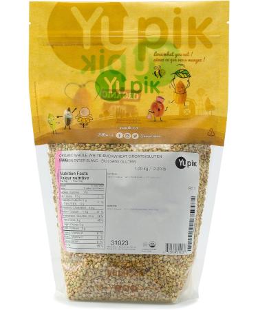 Yupik Organic White Buckwheat Hulled 1 kg Gluten-Free Non-GMO Kosher Vegan Whole Raw Groats Kasha Wheat-Free Salt-Free Plant-Based Protein Source of Fiber Ideal for Baking & Cooking 1 kg (Pack of 1) - Buy Online on GoSupps.com