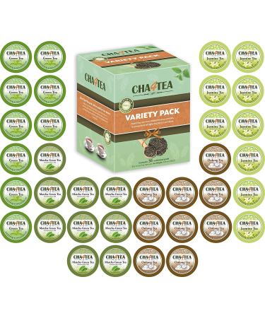 Cha4TEA 36-Count Assorted Green Tea K-Cups - Matcha, Jasmine, Oolong | Keurig Compatible - Buy Online on GoSupps.com