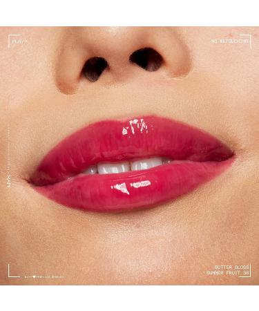 NYX Butter Gloss Summer Fruit - Hot Pink Lip Gloss 0.27 Fl Oz - Buy Online on GoSupps.com