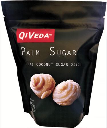 QiVeda Palm Sugar - Premium Thai Coconut Palm Sugar | 16oz (454g) | 1-Inch Sugar Discs
