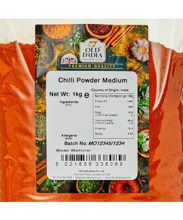 Old India Medium Chilli Powder 1 Kg - Premium Quality Spice Blend - Buy Online on GoSupps.com