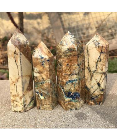 Natural Raw Azurite Quartz Point Decorative Geological Tower Gemstones and Crystals Minerals Decoration ZJGIDTEM 1pcs - Buy Online on GoSupps.com