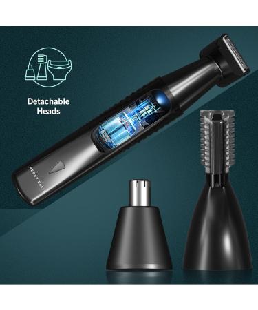 Perry Ellis Rechargeable Ear & Nose Hair Trimmer for Men | 3 Detachable Heads for Grooming | Mens Grooming Kit & Detailer - Buy Online on GoSupps.com