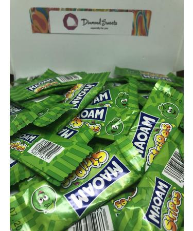 100 x HARIBO MAOAM Stripes Apple Flavour Fruit Chews Sweets Kids Party by Diamond Sweets
