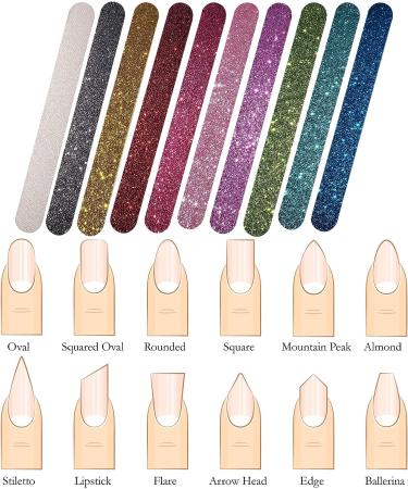 P2P Colorful Nail File Strips - Double Sided Nail Buffers for Manicure and Pedicure - Shaping and Smoothing Toenails and Fingernails (Regular 10) - Buy Online on GoSupps.com