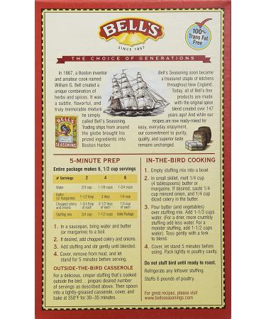 Bell's Traditional Ready Mixed Stuffing 6 Oz - Pack of 3 | Delicious & Easy to Prepare - Buy Online on GoSupps.com