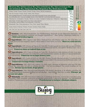Biojoy Organic Cedar Flakes 1 kg | Raw Siberian Cedar Kernels | Additive-Free Pinus Sibirica for Natural Products - Buy Online on GoSupps.com