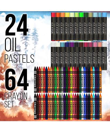 U.S. Art Supply 162-Piece Deluxe Mega Wood Box Art Set - Painting and Drawing Kit with Artist Pad, Watercolor and Oil Pastels, Colored Pencils, Crayons, and Brushes - Buy Online on GoSupps.com