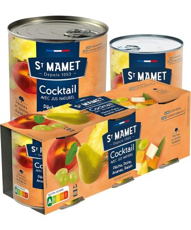 ST MAMET Since 1953 Cocktail Peach Pear Pineapple Grape 850g - Pack of 4 - Buy Online on GoSupps.com