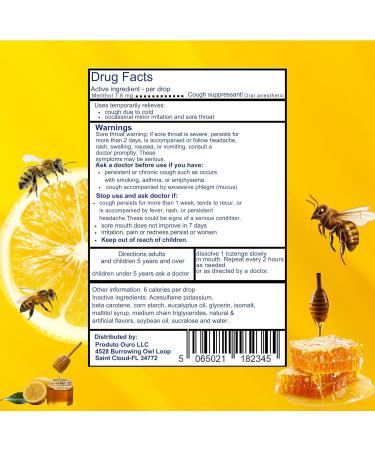 ME GUSTA HEALTH Honey Lemon Sugar Free Cough Drops with Menthol to Help Support The Immune System | Soothing for Dry | Sore Throat Drops | Temporary Relief from Cough 100 Count Compare to Halls - Buy Online on GoSupps.com
