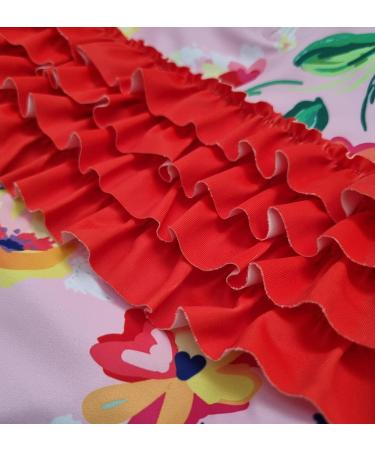Baby UV Sunsuit | Moon Snow Baby Swimming Costume | One Piece Swimsuit | Girls Rashguard 1-2 Years | Hummingbirds/Pink - Buy Online on GoSupps.com