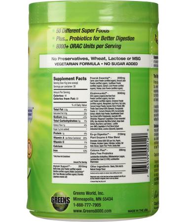 Buy Greens World Delicious Greens 8000 Powder | 10.6 oz - Best Nutritional Superfood - Buy Online on GoSupps.com