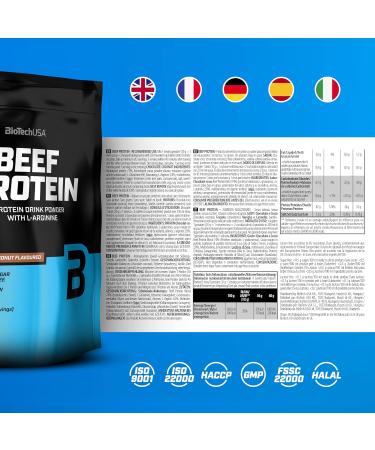 Buy BiotechUSA Beef Protein 500g - 87% Hydrolyzed Peptide Lactose & Gluten-Free Low-Fat Sugar-Free Paleo Friendly - Chocolate Coconut Flavor - Buy Online on GoSupps.com